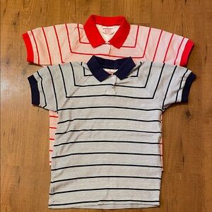 Sportscraft Kids Polo Shirt Duo - Red and Navy Stripes